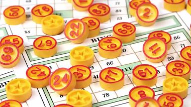 bingo numaraları ön planda yığını