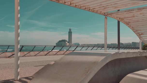 Casablanca Maroc Mars 2023 Deux Cyclistes Dans Ruelle Hassan Par — Video