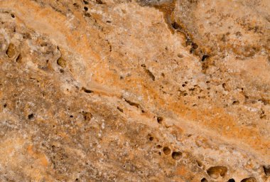 Doğal travertine scabos doku arka planı. Traventin taş levha. Geniş fotoğrafçılık.