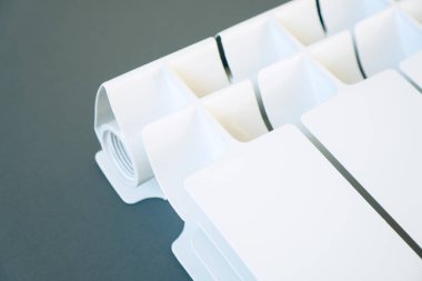 Beyaz ısıtma radyatörü kapatma görüntüsü