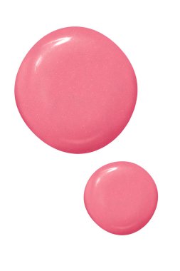 Çıplak Parıldayan Jel Polonyalı Damlaları Beyaz Arkaplanda İzole Edildi