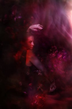 Şefkatli bir dansçı tutkulu hareketini kapalı gözlerle hisseder. Etrafı koyu kırmızı şakayık ve taç yapraklarıyla çevrili. Sıcaklık hissi ile..