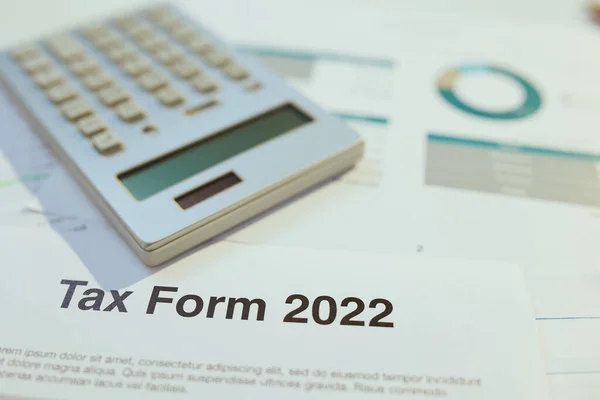 Formulario Fiscal 2022 Calculadora Tabla — Foto de Stock