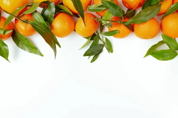Winter Flat Lay Tangerines — Stock Photo, Image
