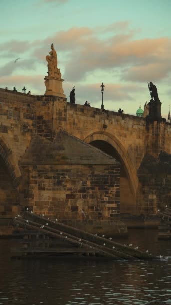 Paesaggio Con Karlov Più Sera Autunno Praga Repubblica Ceca — Video Stock