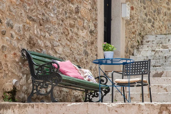 Street Small Mediterranean Town Sunny Summer Day — Foto Stock