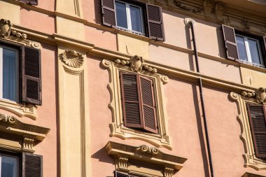 Roma, İtalya 'nın eski vintage binalarının mimarisi
