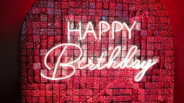 Happy Birthday Neon sign board, Birthday wish background, Birthday Greetings
