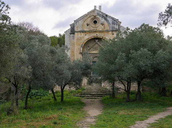 Kapelle Saint Gabriel Tarascon Alpilles Provence Frankrijk Bewolkte Ochtend Het — Stockfoto