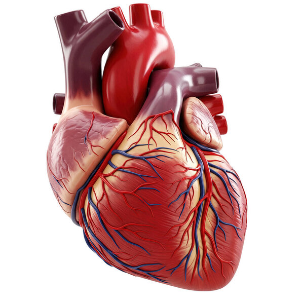 Человеческое сердце изолировано на белом фоне