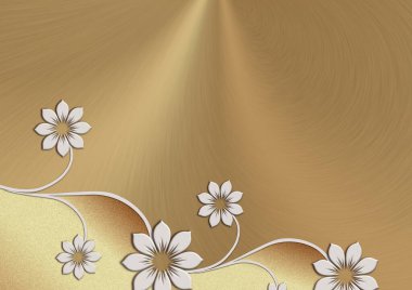 Decorative template with flowers as a background for your text