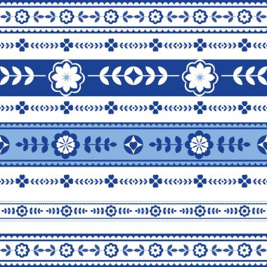 Mavi ve beyaz çiçekler kusursuz desenli. Tekstil tasarımı, yüzey dokuları, ambalaj kağıdı için soyut bir arkaplan. Çiçek seti..