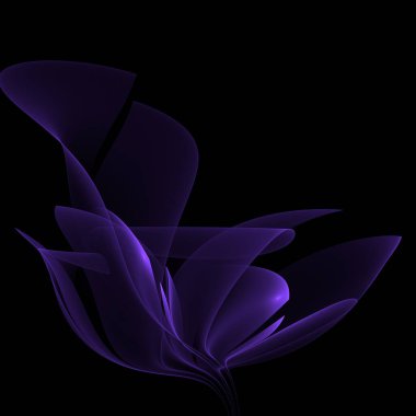 Fantezi fraktal çiçek koyu arka planda. Grafik tasarımınız için desen olarak çiçek