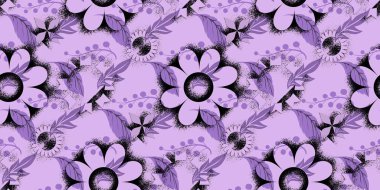 Farklı şekillere sahip, pürüzsüz bir desen içine katlanmış mor soyut arkaplan.