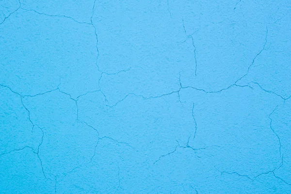 Foto Muro Cemento Blu Con Sacco Crepe Nell Intonaco — Foto Stock