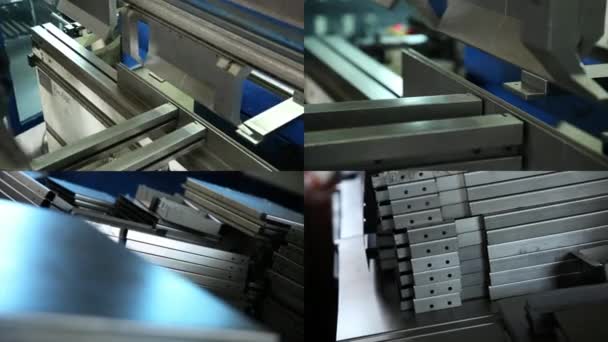 Producția Industrială Atelier Fabricație Sigur Ecran Despărțit Mașini Muncă Grea — Videoclip de stoc