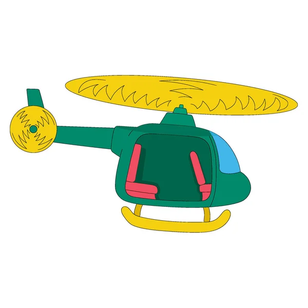 Вертолетный Пропеллер Летящий Воздухе Векторный Дизайн — стоковый вектор