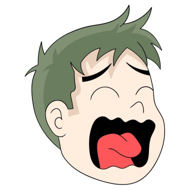 Duygu sömürücü çocuk ağlarken üzgün. vektör tasarımı illüstrasyon sanatı