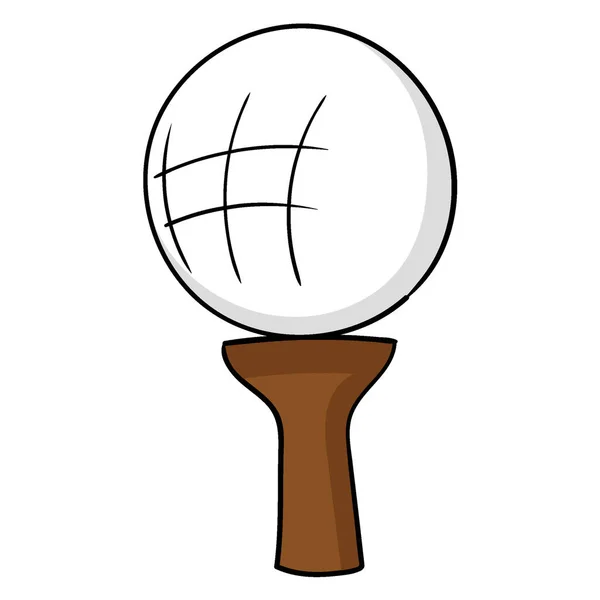 Ikona Białej Piłki Golfowej Sportowych Towarów Wektor Projekt Ilustracja Sztuka — Wektor stockowy