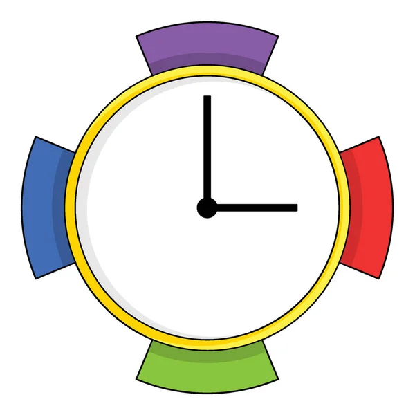 Arte Ilustração Projeto Vetor Ícone Analógico Relógio Mesa —  Vetores de Stock