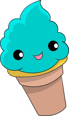 Tatlı mavi bir dondurma erimeye başladı.