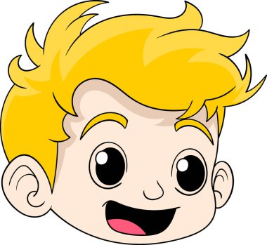 Sarı saçlı çocuğun kafası. 