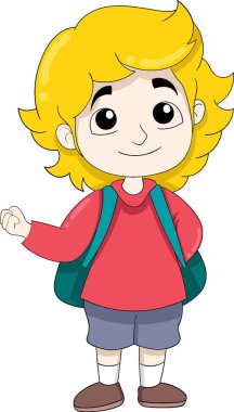 Sarı saçlı bir çocuk Will 'i okula götürüyor.