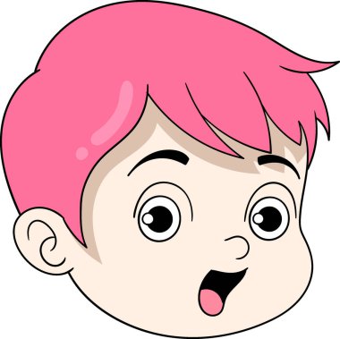 Pembe saçlı bir erkek bebek aval aval bakıyordu.