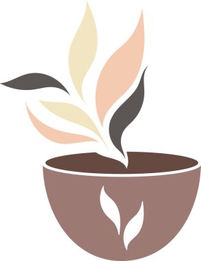 Kahverengi bir tencerede kahverengi yapraklı bir bitki.