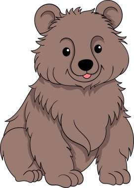 Mutlu yüzlü sevimli bir ayı.