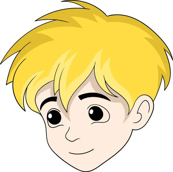 Handsome Boy Blonde Hair — Stock Vector