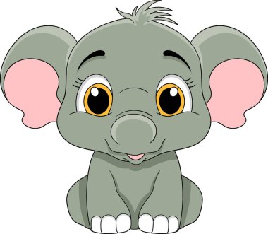 Oturan şirin bir tapir logosu. yaratıcı resim