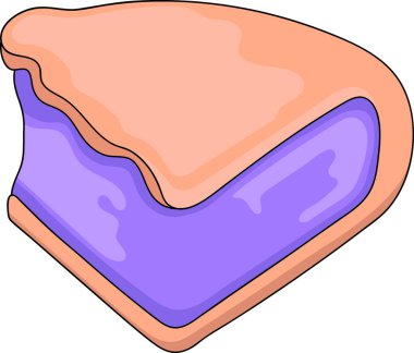 Yemek çizimi, tatlı kek, üzüm reçeli dolgu, yaratıcı çizim. 