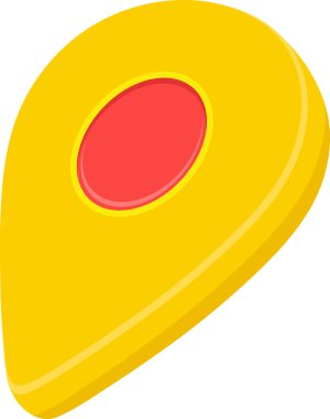 Konum simgesi, izometrik GPS hedef işareti, yaratıcı çizim 