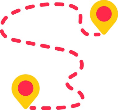 Konum simgesinin resimsel görüntüsü, sizi gideceğiniz yere götürecek harita uygulaması, yaratıcı çizim 