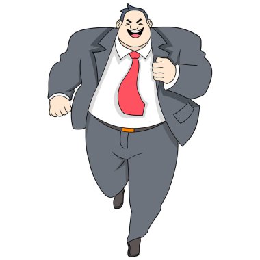 karikatür karalamaları iş aktiviteleri, takım elbiseli işçiler finansal hedeflerin peşinde koşuyorlar.