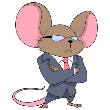 Hayvanların faaliyetlerini karalayan bir karikatür, gururla servetini sergileyen bir iş adamı.