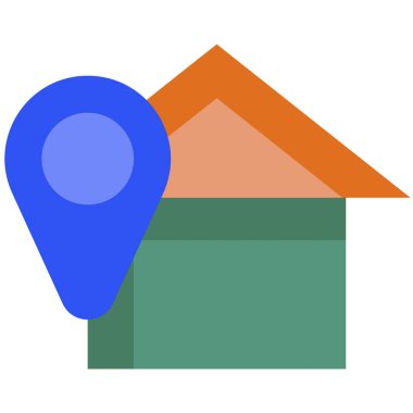 düz simge tasarımı, GPS konumunun siyah renk sembolü