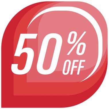 düz simge tasarımı, promosyon indiriminin siyah renk sembolü