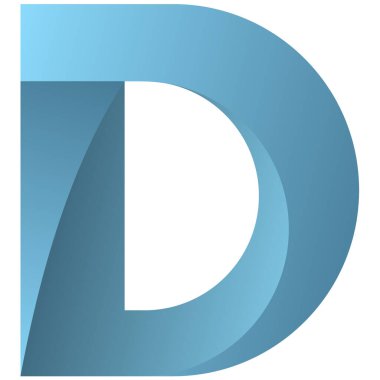 Ticari tasarım için logo, inital D mavi okyanus sembolü