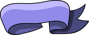 Zarif ve zarif bir kurdele tasarımı yumuşak mor eğimli ve akıcı şekilli bir kurdele, yaratıcı metin örtüleri için ideal..