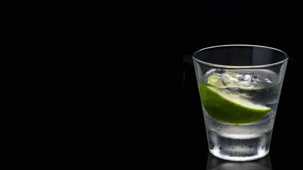 Banner Luxury Cocktail Vodka Lime Mojito Gin Tonic Ice Tequila — ストック写真