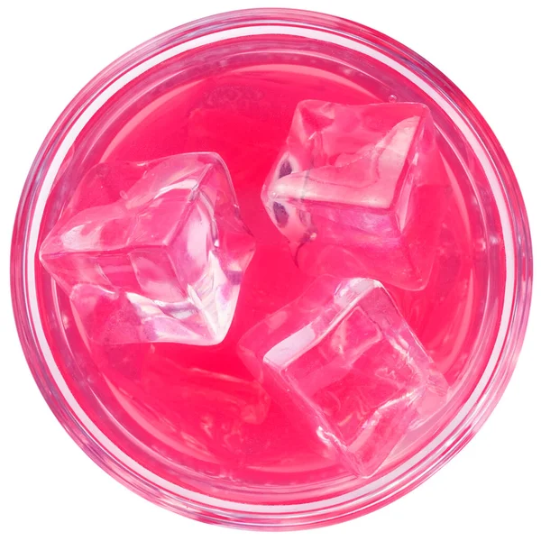Pink Alcoholic Soft Cocktail Ice Fresh Colorful Exotic Summer Refreshing — Fotografia de Stock