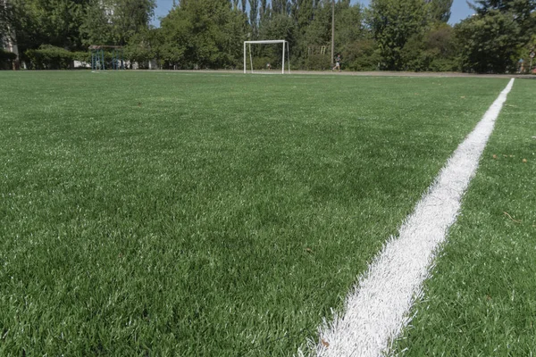 Marking Modern Stadium Artificial Turf School Stadium — ストック写真