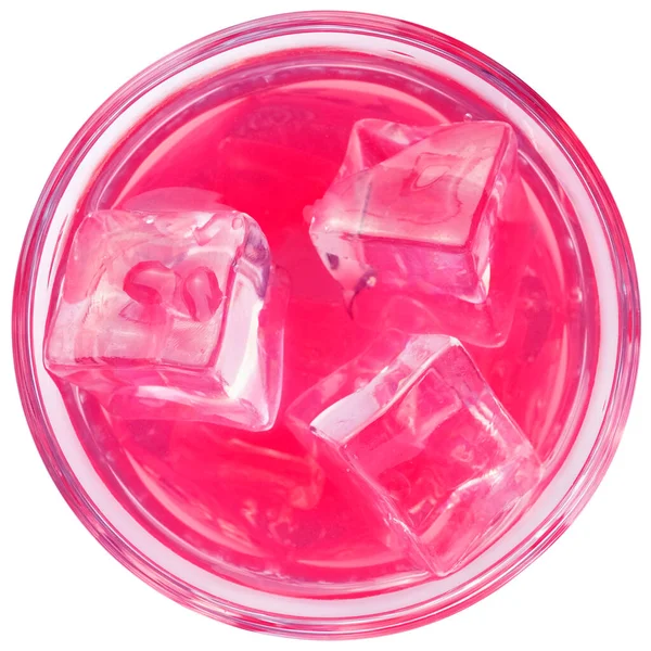Pink Alcoholic Soft Cocktail Ice Fresh Colorful Exotic Summer Refreshing Stockbild
