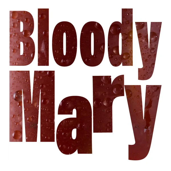Bloody Mary Fuente Con Transparencia Cóctel Gotas Vidrio Macro — Foto de Stock