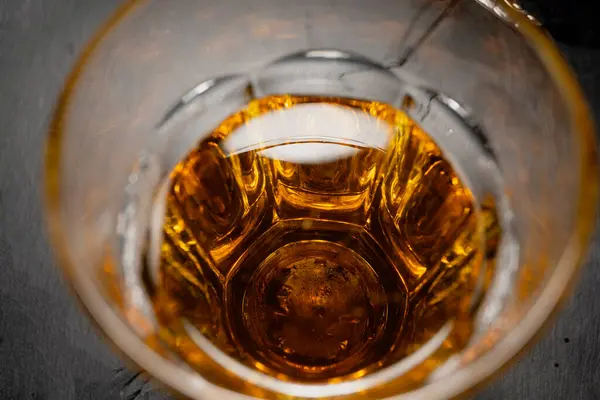 Whisky Brandy Vidrio Macro — Foto de Stock