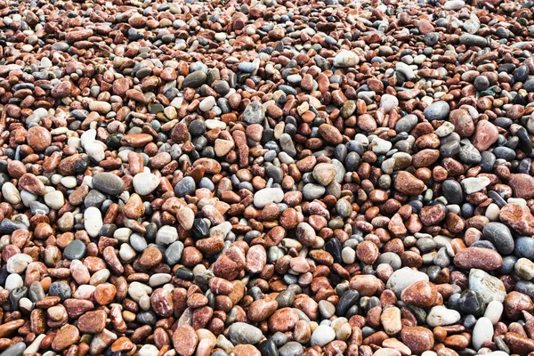 小さな石で海の海岸 海岸の背景 — ストック写真