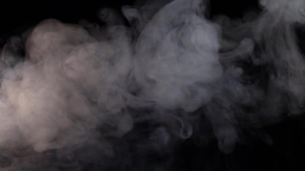 Fumaça Crescente Fundo Preto Churrasco Distribuição Esfumaçada — Vídeo de Stock
