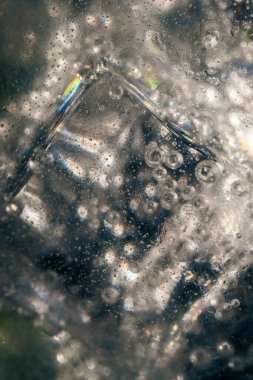 Buzlu ve tonikli alkollü içecek, makro, soyut arka plan